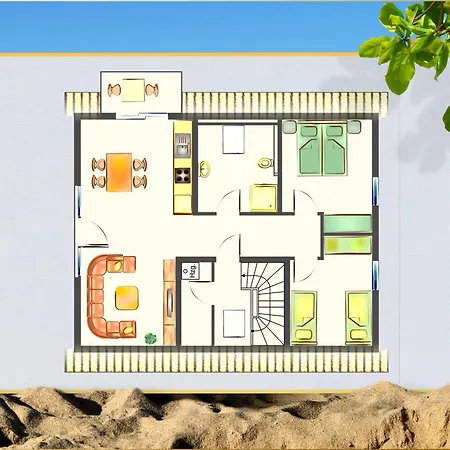 Sonneninsel Haus Abendrot Obergeschoss Appartement