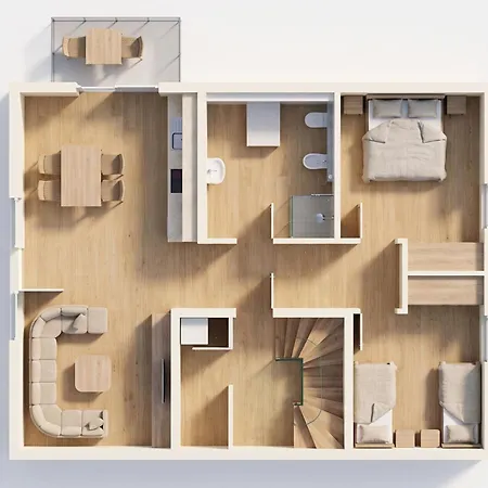 Sonneninsel Haus Abendrot Obergeschoss Loddin